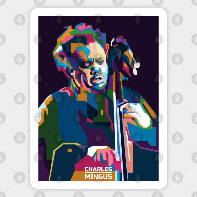 Abstract Geometric Charles Mingus in WPAP Sticker by smd90